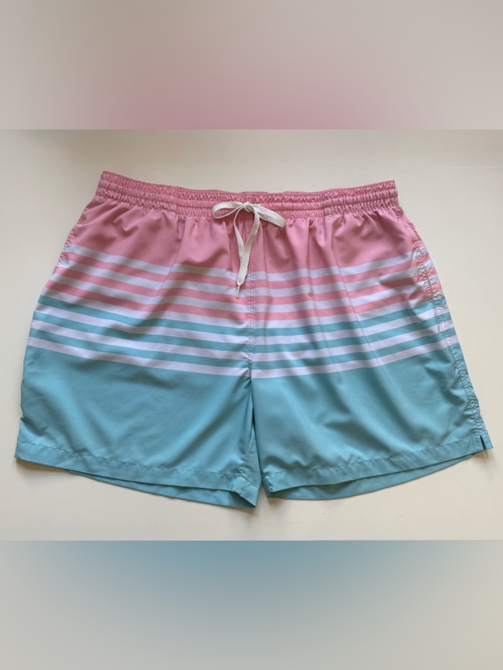 Chubbies Mens “The On The Horizons” 5.5" Swim Trunk, Blue, Pink, White - XXXL